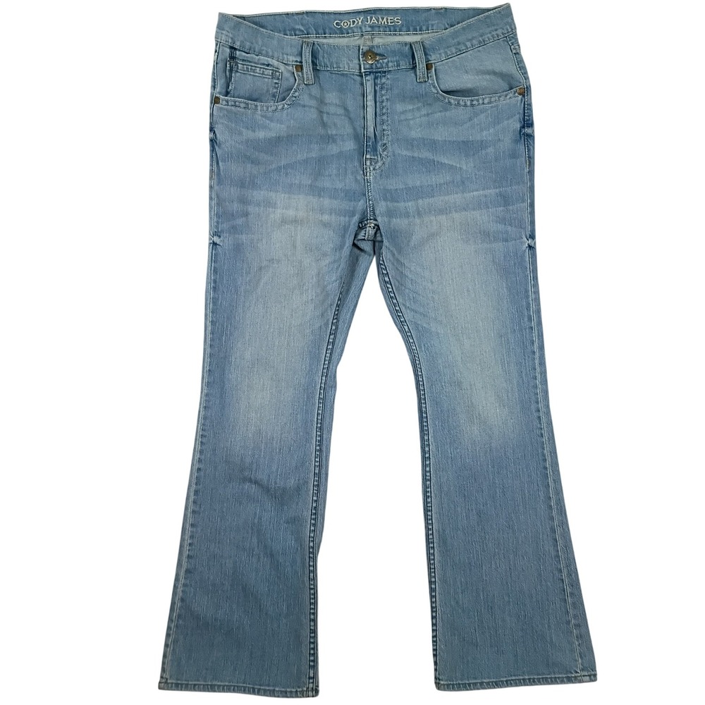 Cody James Jeans Mens 38x32 Light Wash Bootcut Stretch Relaxed Western Cowboy